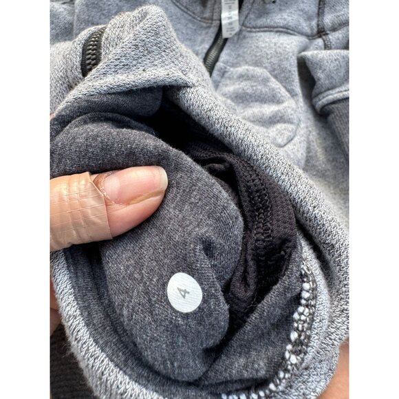 Lululemon On The‎ Daily Hoodie Full Zip Black Gray Women's Sz 4 - Picture 6 of 9